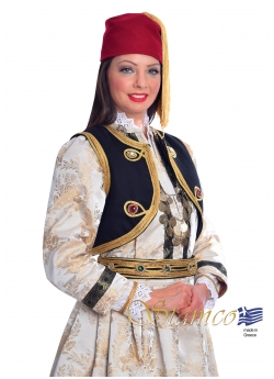 Greek Kastoria Costume with Hand-Embroidered Vest 