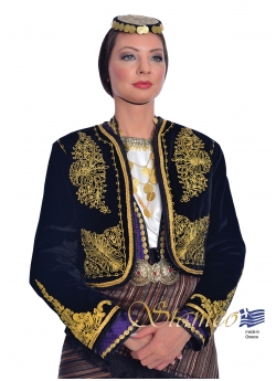 Greek Pontian Costume with Embroidered Vest 