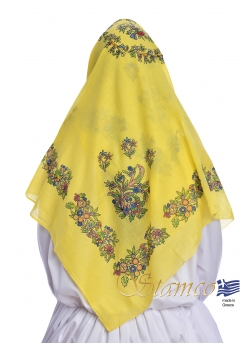 Greek Cotton Scarf of Salamina and Nafpaktos