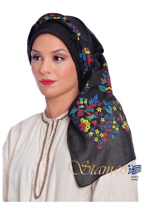 Greek Cotton Scarf of Dodecanese Island